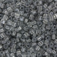 Miyuki triangle beads 8/0 Sparkling pale grey lined crystal TR8-1105